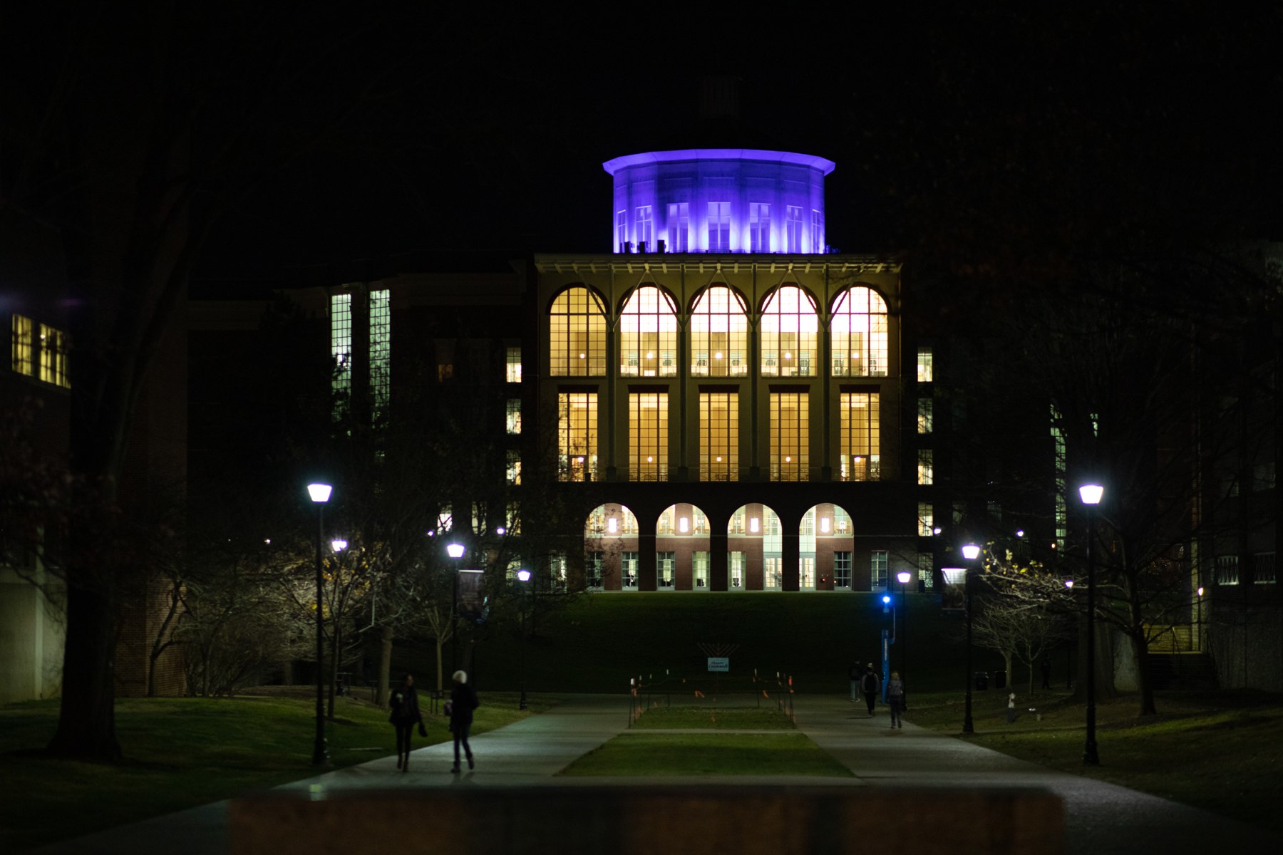 Campus after dark